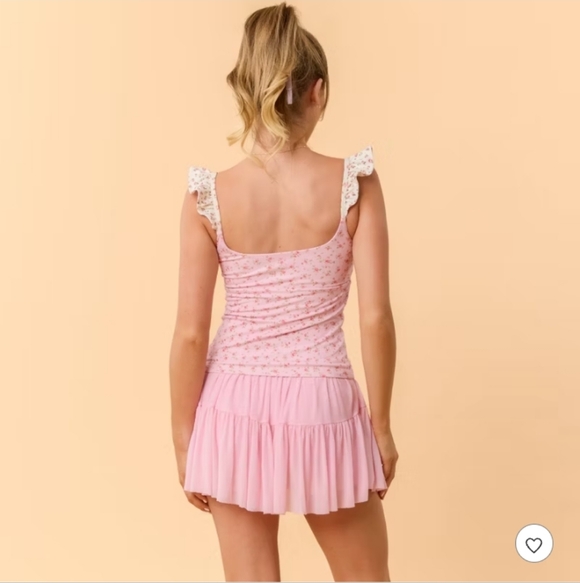 Blogilates Ruffle Lace Up Tank Top - - Picture 2 of 6